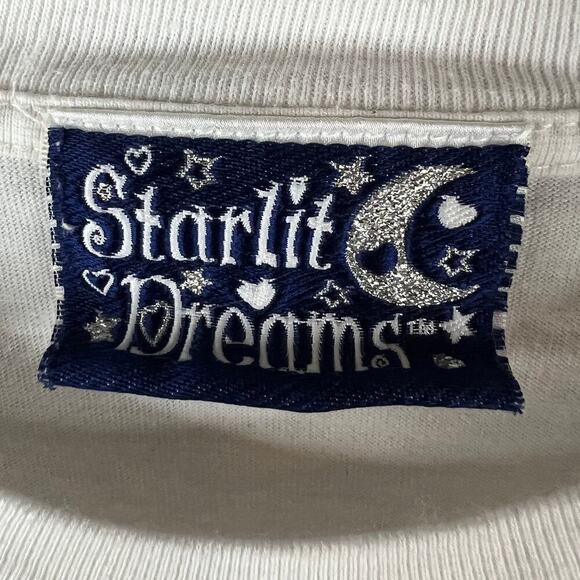 Vintage Starlit Dreams Banquet of Love Heart Balloons Sleeping T-Shirt OSFA - Picture 2 of 5